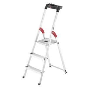 Orbis trapladder aluminium bordes H 0,62 m 3 treden veiligheidsbeugel bak 218561