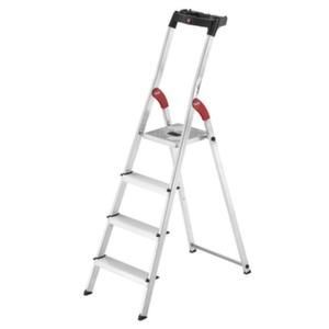 Orbis trapladder aluminium bordes H 0,84 m 4 treden veiligheidsbeugel bak 218562