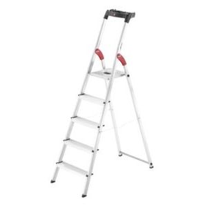 Orbis trapladder aluminium bordes H 1,06 m 5 treden veiligheidsbeugel bak 218563