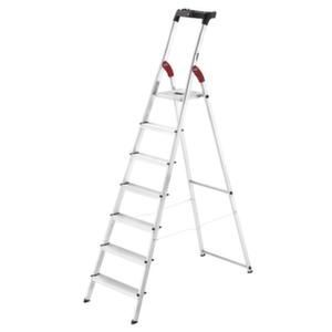 Orbis trapladder aluminium bordes H 1,5 m 7 treden veiligheidsbeugel bak 218565