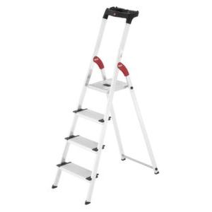 Orbis trapladder aluminium bordes H 0,84 m 4 treden treden extra diep bak 218568