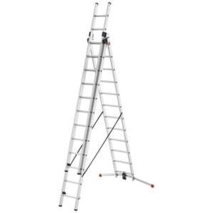 Orbis multifunctionele reformladder LOT-systeem aluminium aanlegladder L 9 m 3x12 sporten 218583