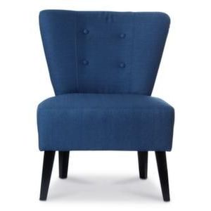 Orbis fauteuil 1-zits stof blauw HxBxD 820x650x640 mm 4 voeten zwart 219514