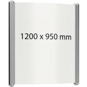 Orbis muurbord voor buiten HxB 1200x1100 mm bord staal frame aluminium zilverkleurig 220460