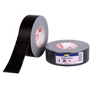 HPX gaffer textiel montage 6000 tape zwart 19 mm x 50 m AB1950
