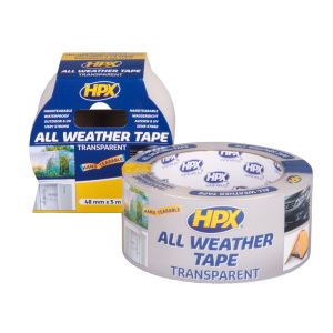 HPX All Weather Tape reparatietape water- en weerbestendig transparant 48 mm x 25 m AT4825