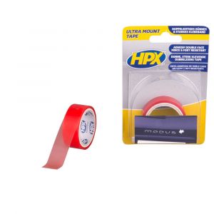 HPX Ultra Mount polyester bevestigingstape transparant 19 mm x 1,5 m ZC10