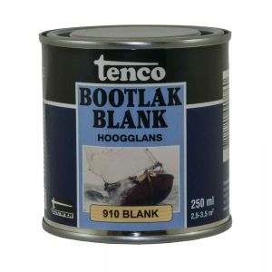 Tenco Bootlak transparant 910 blank hoogglans 0,25 L blik 11250055
