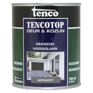 TencoTop Deur en Kozijn houtbeschermingsbeits dekkend hoogglans antraciet 0,75 L blik 11042502