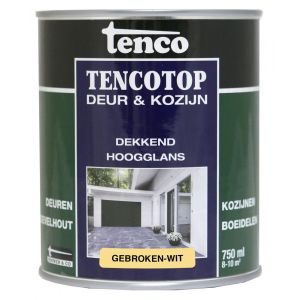 TencoTop Deur en Kozijn houtbeschermingsbeits dekkend hoogglans gebroken wit 0,75 L blik 11044002