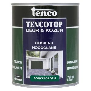 TencoTop Deur en Kozijn houtbeschermingsbeits dekkend hoogglans donkergroen 0,75 L blik 11045102