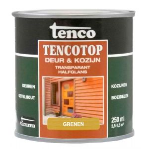 TencoTop Deur en Kozijn houtbeschermingsbeits transparant halfglans grenen 0,25 L blik 11052301