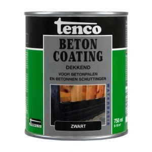 Tenco Betoncoating betonverf dekkend zwart 0,75 L