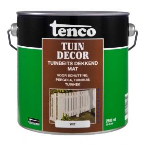 Tenco Tuindecor beits mat dekkend wit 2,5 L blik 11078604