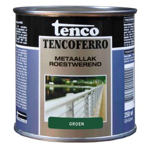 Tenco Ferro roestwerende ijzerverf metaallak dekkend 400 groen 0,25 L blik 11214055