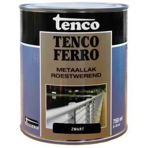 Tenco Ferro roestwerende ijzerverf metaallak dekkend 407 zwart 0,75 L blik 11214765
