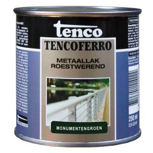 Tenco Ferro roestwerende ijzerverf metaallak dekkend 411 monumenten groen 0,25 L blik 11215155