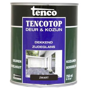 TencoTop Deur en Kozijn houtbeschermingsbeits dekkend zijdeglans zwart 0,75 L blik 11033902