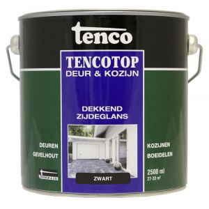 TencoTop Deur en Kozijn houtbeschermingsbeits dekkend zijdeglans zwart 2,5 L 11033904