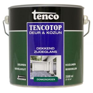 TencoTop Deur en Kozijn houtbeschermingsbeits dekkend zijdeglans donkergroen 2,5 L blik 11035104