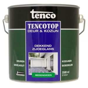 TencoTop Deur en Kozijn houtbeschermingsbeits dekkend zijdeglans middengroen 2,5 L blik 11035204