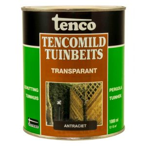 TencoMild tuinbeits transparant antraciet 1 L blik 11082002