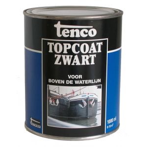 Tenco Topcoat Teervrij roestwerende coating zwart 1 L blik 13082002