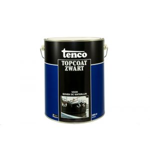 Tenco Topcoat Teervrij roestwerende coating zwart 5 L blik 13082006
