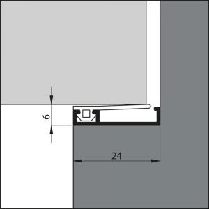 Ellen tochtprofiel inbouw aluminium AIB 3 N-25 AR 300 cm 310200230