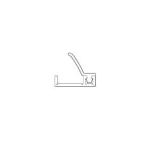 Ellen inbouwprofiel tochtband aluminium voor 6 mm afbouwspeling AIB 3N XL 230 cm 310110923