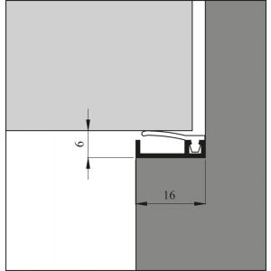 Ellen tochtprofiel inbouw aluminium gelakt AIB 3N XL 230 cm 310110923