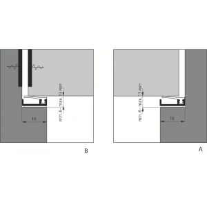 Ellen inbouwprofiel tochtband aluminium voor 6 mm afbouwspeling AIB 3N XL zelfklevend 230 cm 310112923