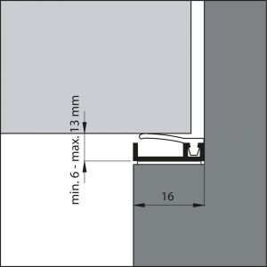 Ellen tochtprofiel inbouw aluminium AIB 3N Xl ZK 230 cm 310112923