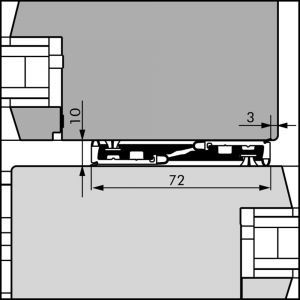 Ellen hefschuifdeur tochtprofiel aluminium AMSP 7210 250 cm 713050925