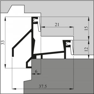 Ellen tochtprofiel opbouw aluminium ANB-11 AR 300 cm 350100230