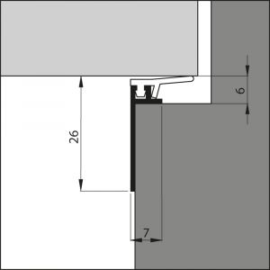 Ellen tochtprofiel opbouw aluminium ANB 16 AR 230 cm links en rechts 390600232