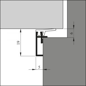 Ellen tochtprofiel opbouw aluminium ANB-1N AR 300 cm 300300230