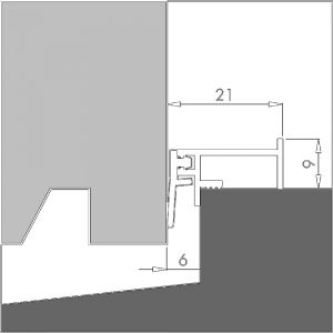 Ellen opbouw tochtprofiel aluminium ANB-2N 300 cm 300900230