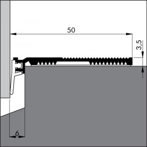 Ellen tochtprofiel slijtdorpel opbouw aluminium ANB-7 AR 300 cm ZK 330902230