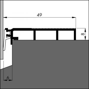 Ellen tochtprofiel slijtdorpel opbouw aluminium ANB-7N AR 300 cm 331100230