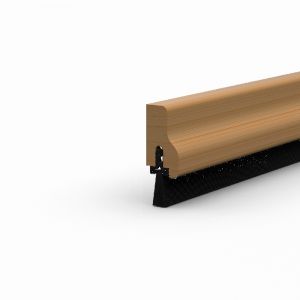 Ellen dorpelprofiel met borstel hout Authentic Wood 100 cm 90200050