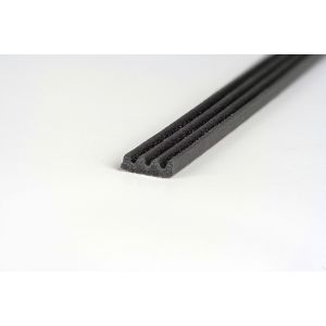 Ellen inbouwprofiel tochtband kunststof zelfklevend Weatherstrip Small kleine kier zwart 2x50 m 600104515.1