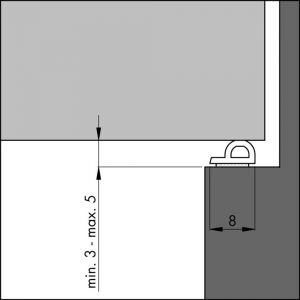 Ellen tochtprofiel tochtband zelfklevend EPDM P-ZW 7,5 m zwart gemiddelde kier 600304062