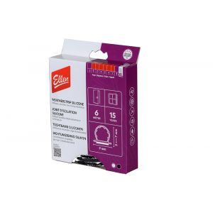 Ellen inbouwprofiel tochtband siliconen zelfklevend Weatherstrip Silicon zwart 6 m 611104050