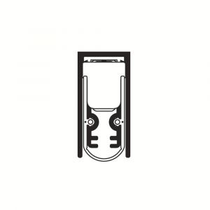 Ellen Matic valdorpel geluidsdempend aluminium Soundproof 122,8 cm 203400127