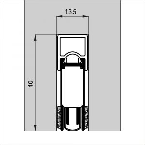 Ellen automatische valdorpel aluminium EM Ellen Matic Slim adapterset 203800000