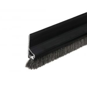 Ellen dorpelprofiel met borstel kunststof Deco zwart 100 cm 110504050