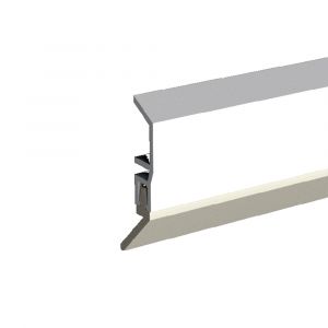 Ellen dorpelprofiel met borstel kunststof Basic wit 100 cm 110101250
