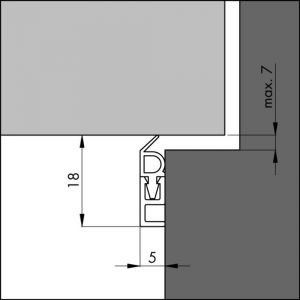 Ellen tochtprofiel opbouw kunststof PTS-WT AR 230 cm 100101223