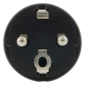 Q-Link stekker volrubber met randaarde 10/16 A zwart 00.110.15